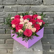 Цветочная композиция из Розы в коробке в Кондинское