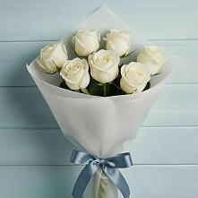 Букет 7 Белых роз Эдлесс Лав в Кондинское