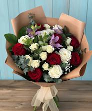 Букет цветов из:  Розы и Альстромерии в Кондинское