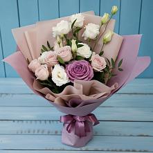 Букет цветов из:  Розы и Лизиантусы в Кондинское