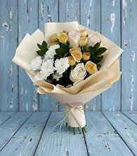 Букет цветов из:  Розы и Хризантемы в Кондинское