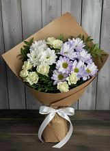 Букет цветов из:  Хризантемы и Розы в Кондинское