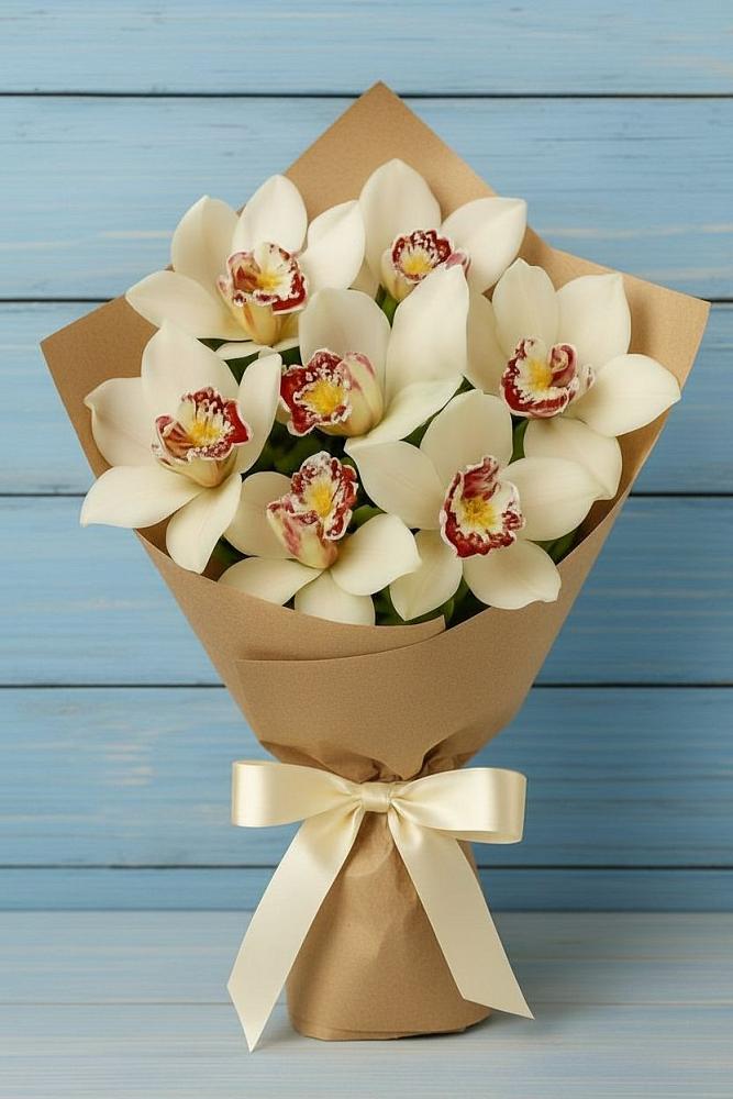 Букет цветов из: Орхидеи и Розы в Кондинское