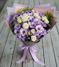 Букет цветов из:  Хризантемы и Розы в Кондинское